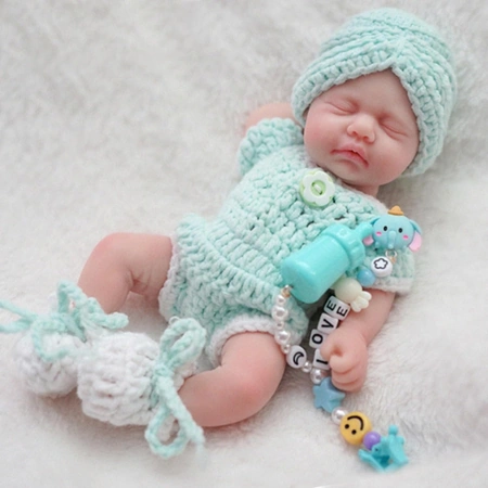 reborn baby doll 7 inch silicone doll girl.webp